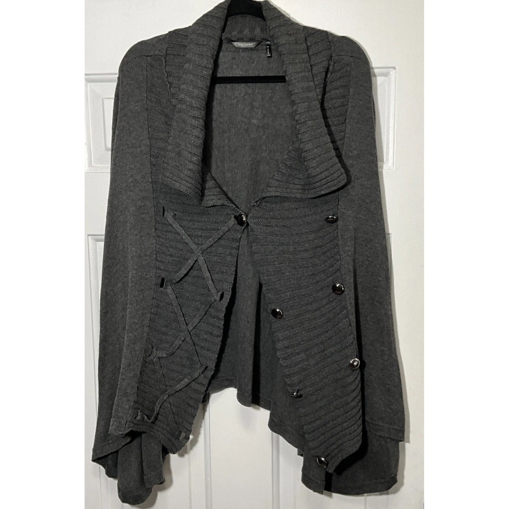 Daisy Fuentes Classy/Elegant Business/Casual Cardigan/Sweater Gray Women's XL